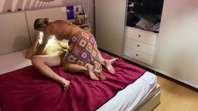 My stepmom want to the party, she is pussy don't stay dry