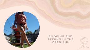 Smoking and peeing outdoors