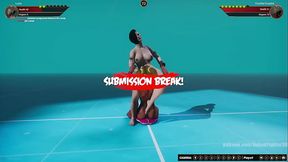 Luna VS Frankie Fuxalot (Naked Fighter 3D)