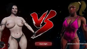 Luna VS Frankie Fuxalot (Naked Fighter 3D)