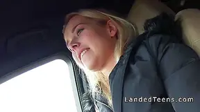 Blonde Teen 18+ In Panties Banged In Car Pov
