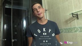 Pranking a rookie babe: She tought she would fuck a disgusting old man!