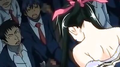 Huge-titted anime babe gets hardcore drilled by wrestler in anime sex film