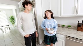 ”Tiny step sister teen Veronica Church wants to share everything with step brother”