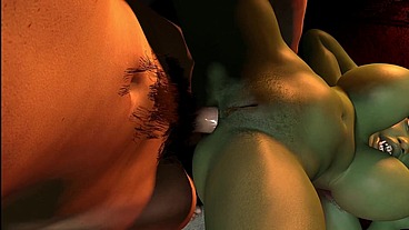 Close up Anal with Curvy Busty Goblin Girl - 3D Porn