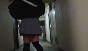 Late night yakuza's penthouse exposure ladyboy's trembling slut body revealed