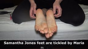 Samantha Jones feet are tickled by Maria HD