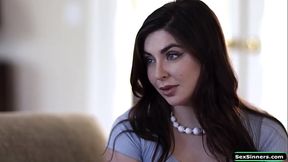 SexSinners.com - Petite brunette anal rides priests cock