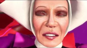 Horny Granny Nun and Strong Ebony Man