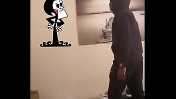 Grim Reaper cosplayer shows off huge package