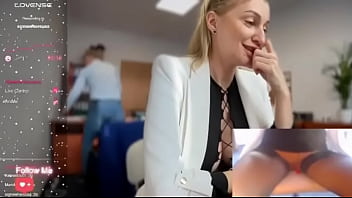 Gorgeous madam masturbates in the office