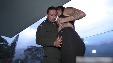 Colombian Police Officer Ruins Argentina Military Beach Doggystyle Big Ass Latina Creampie