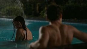 Carla Quevedo in really alluring pool scene with her movie partner