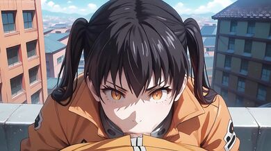Tamaki anal sex on the roof after hard work
