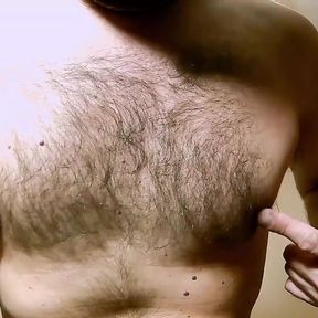 Earl shows off his heavily hairy body