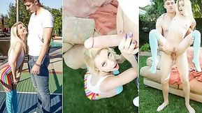 Riley Star Gets Spun and Creamed Outdoors