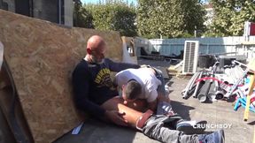 Nick fucked raw outdoor by dady master