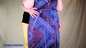 Chubby Mama Pleasures Her Bottom When Discovered In Hairy Stockings