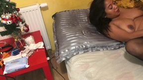 Indonesian Sexy Slut in Stockings Fucks Dildo Hard