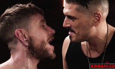 Colt Spence fucks his whole cock through the stroker with WoodxBound