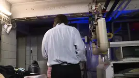 Pretty young chick seduces Big George and gets fucked hard