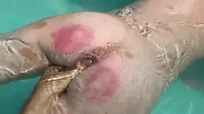 Obedient wife gets rough pool punishment