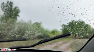 Rainy Day ThroatPie: Hitchhiker’s Deep Throat Car Training