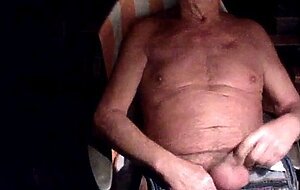 Grandpa Strokes His Small Cock