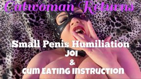 SPH CUCK CEI Catwoman Returns: JOI Body Worship Boob & Pussy Play & Verbal Humiliation