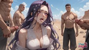 Purple-haired Goddess' Desert Milk Orgasm