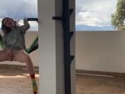 Gringa Orgasmo A Chorro en la hamaca