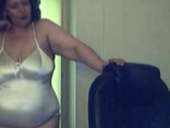 bbw granny in sexy satin body