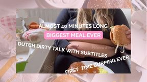 36 MIN MONSTER MUKBANG: BIGGEST FAST FOOD MEAL EVER WITH BURPS AND DUTCH DIRTY TALK