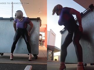 Muscle Bitch Undressed and Banged in Public