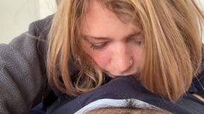 Stepdad's Coffee Break: Wild Frenzy W Step-daughter Dry Hump