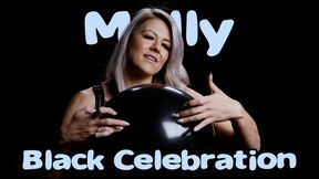 1711 Black Celebration balloons blonde Melly Bikini nailpop