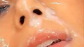 Azumi Harusaki's Seductive Face Drenched in Creamy creampie - Steamy Asian Encounter