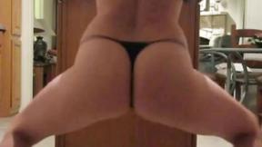 ”Sexy Blonde wiggle Booty closeup”