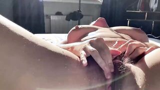 Sunny’s squirting cunt orgasm, stepmom masturbating to stepson