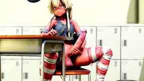 Big-Titted Futanari Student Masturbates for Teacher With Big Dick Load