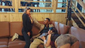 My Maids Aren't Behaving Well and I'm Going to Punish Them in the Living Room