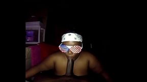 Ebony bbw twerks on BBC then sucks the cum out HUGE CUM IN MOUTH