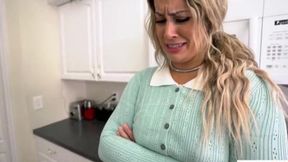 Blonde milf Misty Meaner and Sandy Love get a deepthroat facial from a big veiny cock