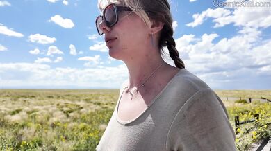 CosmicKitti Shy Blonde Big Tits Gushing Naked Desert Vlog
