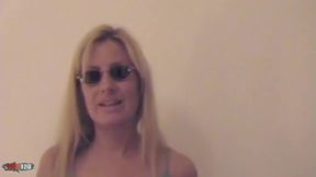 Martha: Blond Mature Wife Masturbating Her Big Hairy Pussy