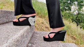 Kara’s Everyday Seduction in Wedge Flip Flops