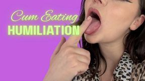 Cum Eating Humiliation by a Stern Mistress