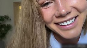 Hungry Russian Slut Loves Stroking a Massive Cock