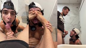 wrecked in the mall bathroom by a massive cock!!!