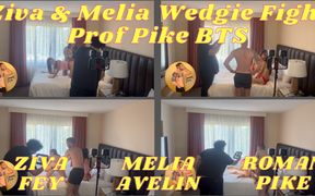 Ziva Fey &amp; Melia Avelin Study Wedgie Fight Professor Pike Bts 4K